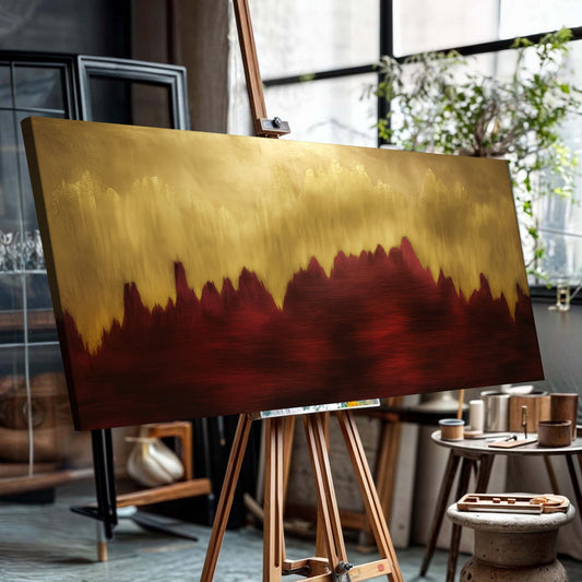 Red and Gold Ascent Wall Art