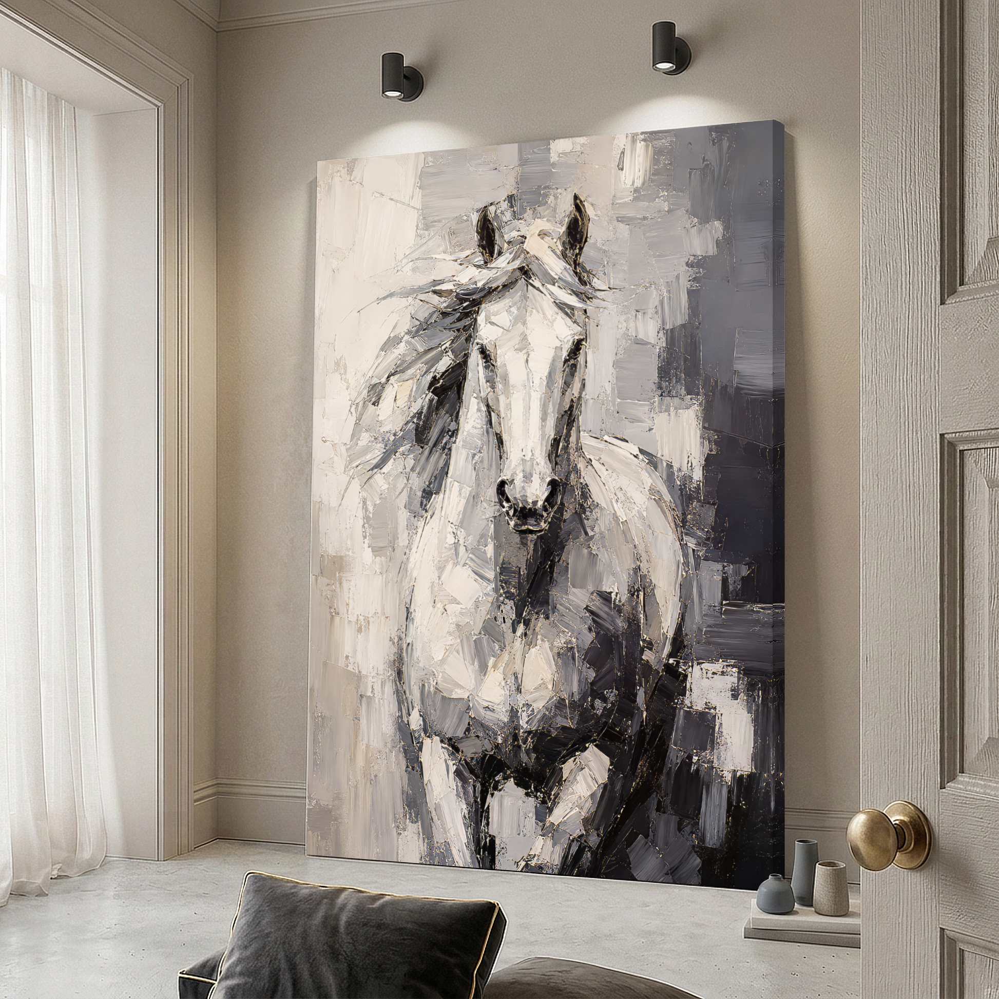 Abstract Monochrome Horse