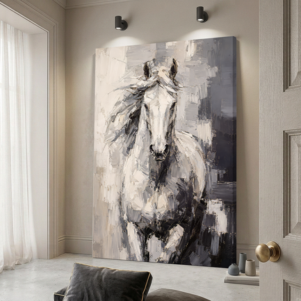 Abstract Monochrome Horse