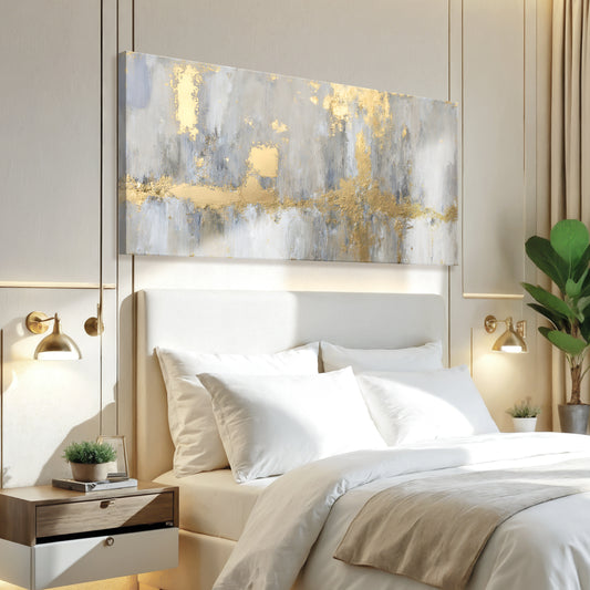Dazzling Golden Elegance Abstract Wall Art