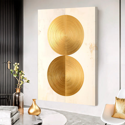 Golden Circle Abstract Wall Art
