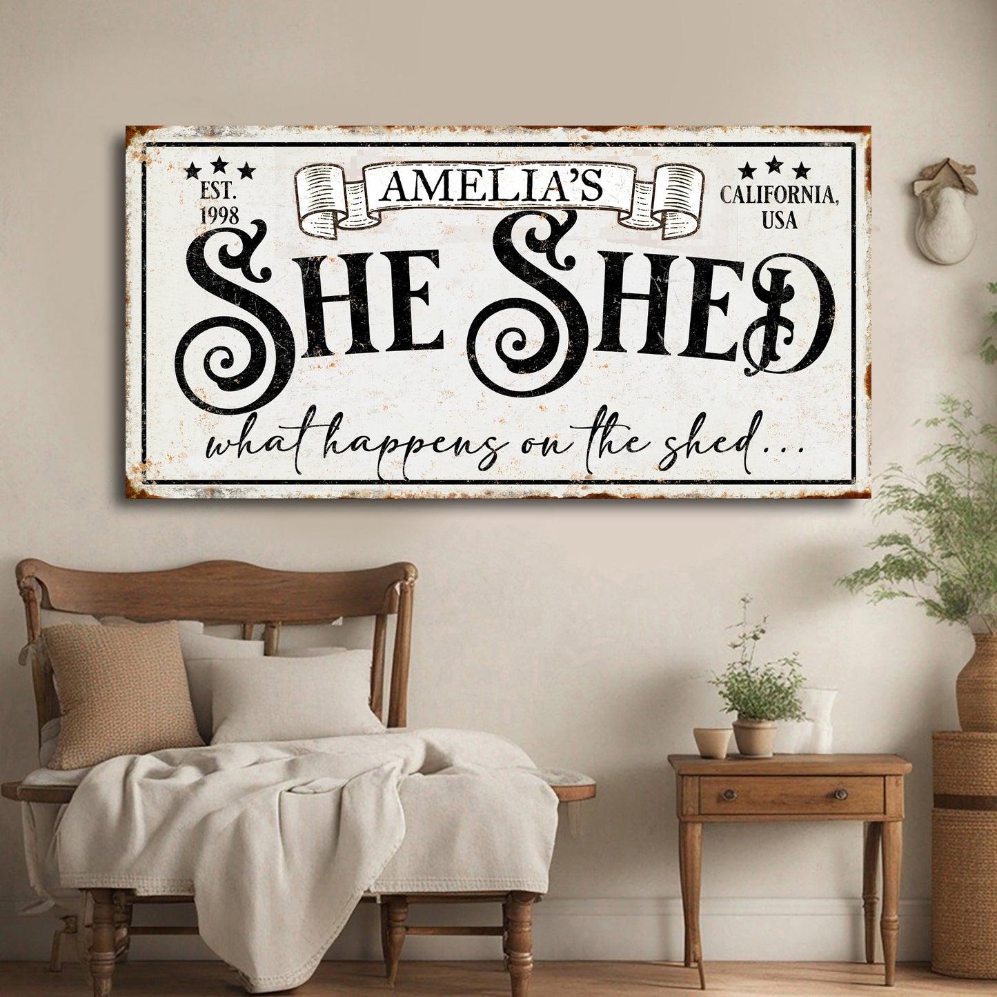 Personalized She Shed Sign IV