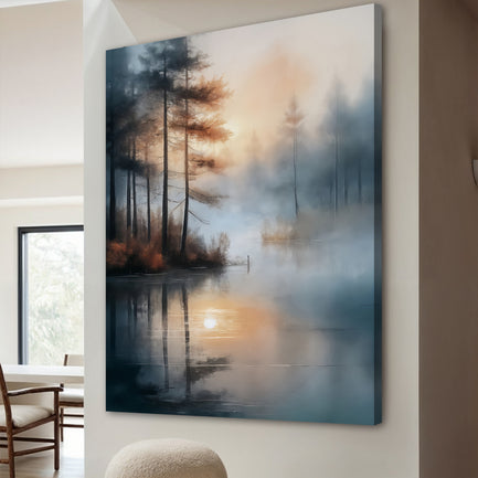 Misty Lake Wall Art