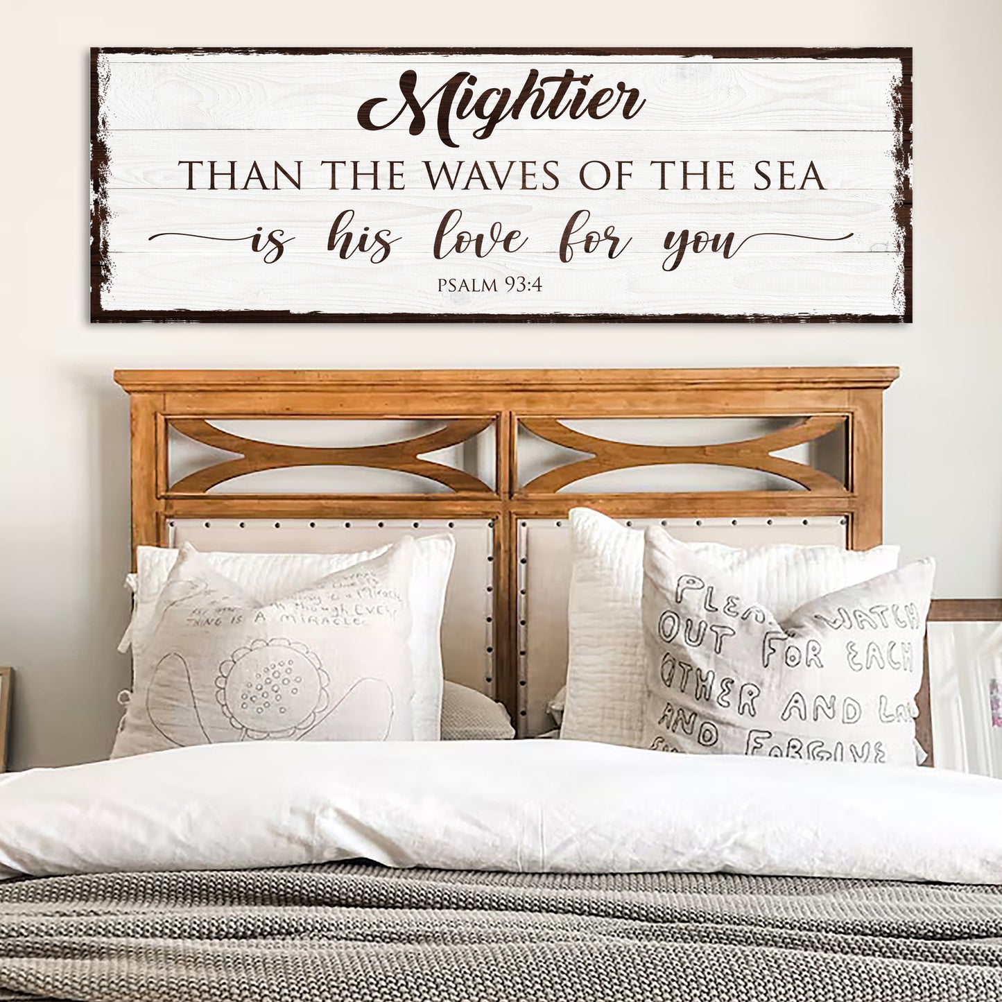 Mightier Than the Waves of the Sea Psalm 93:4 Faith Sign