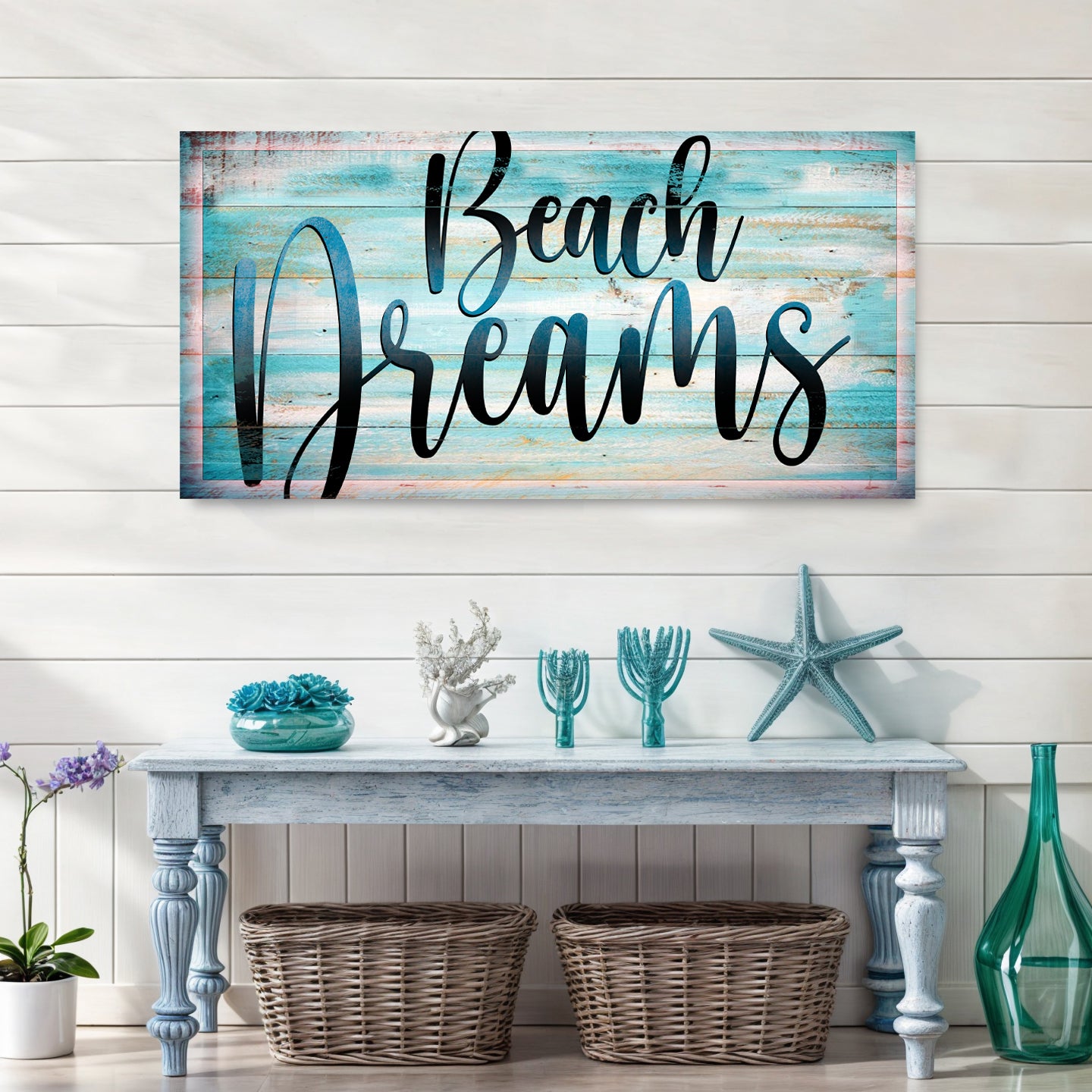 Beach Dreams Sign II Style 1 - Image by Tailored Canvases