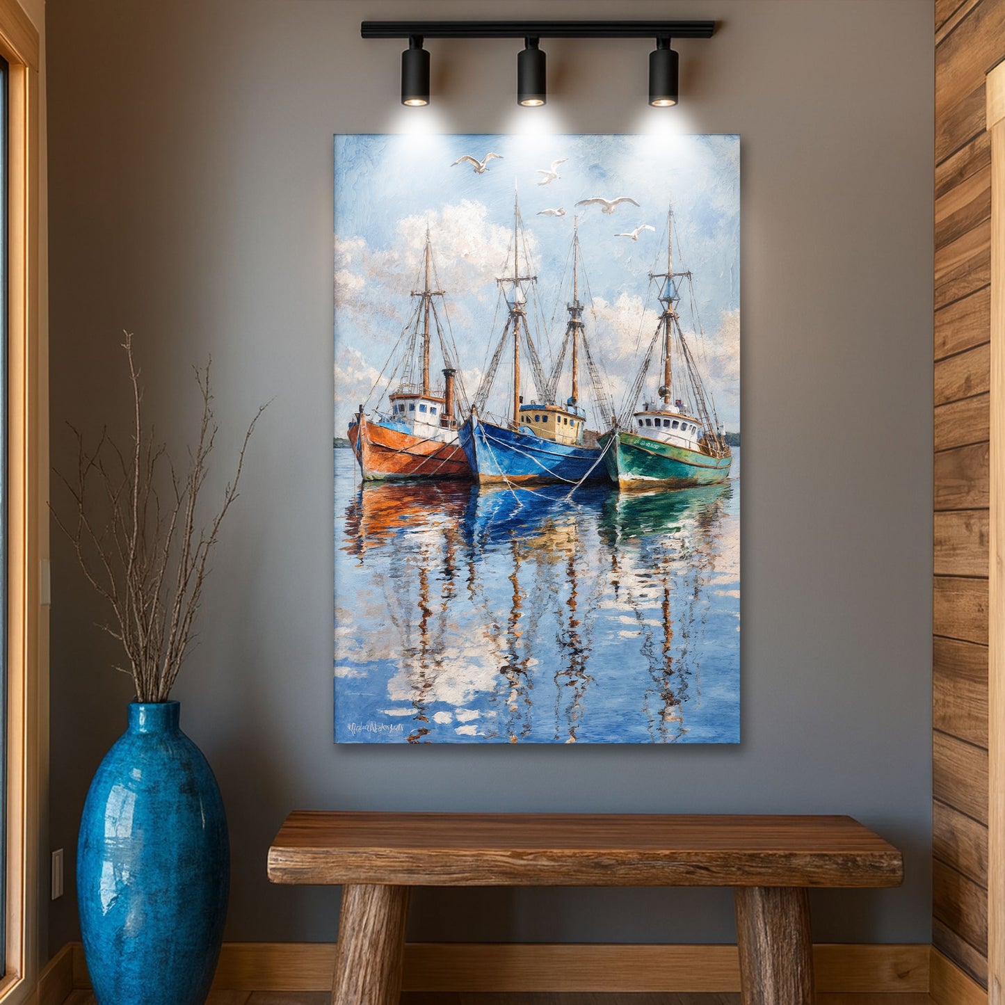 Anchored Seaside Wall Art