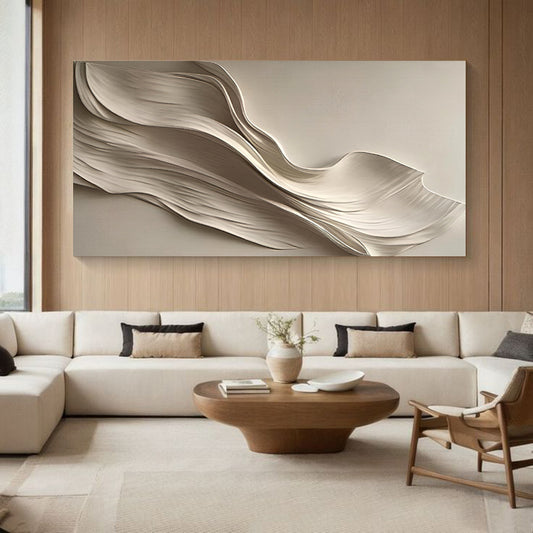 Beige Abstract Minimalist Wall Art