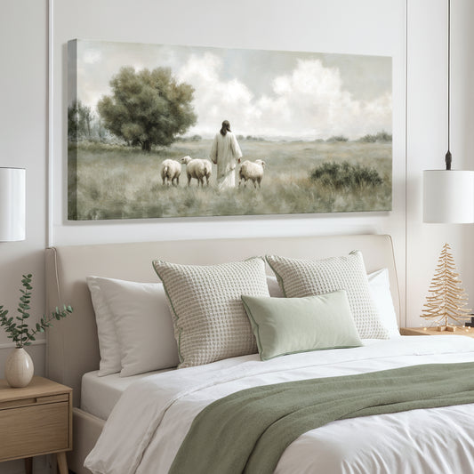 Sheeps Guided by Grace Christmas Wall Art