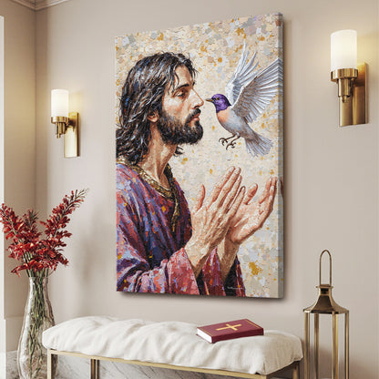 Jesus With Dove Wall Art