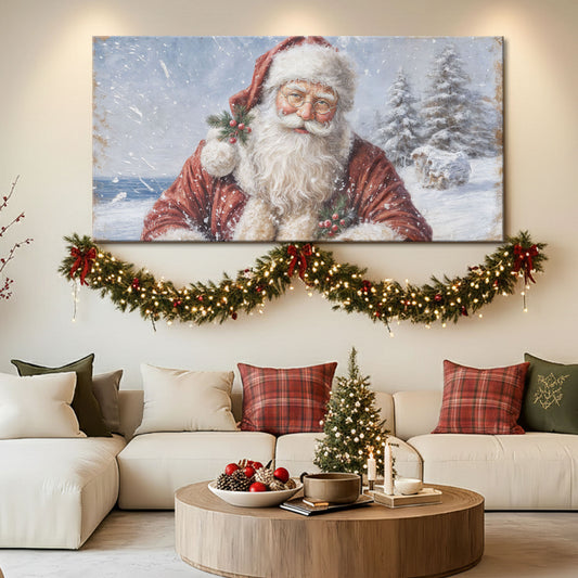 Vintage Santa Claus Christmas Wall Art
