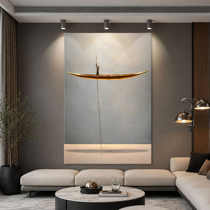 Minimalist Golden Boat