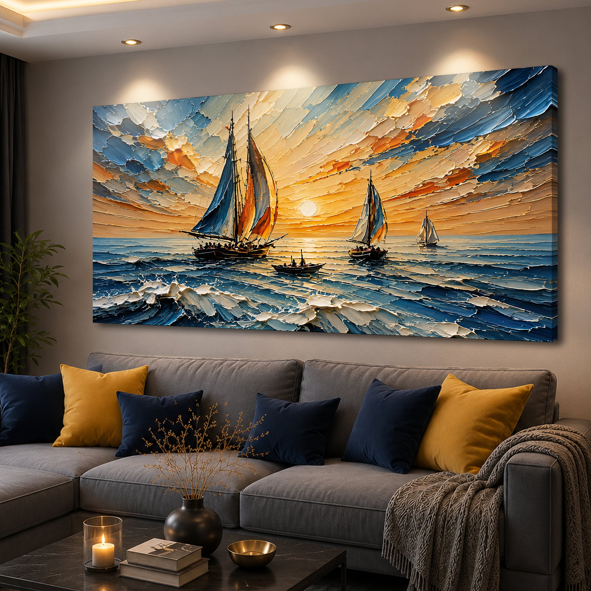 Blue Sailboat