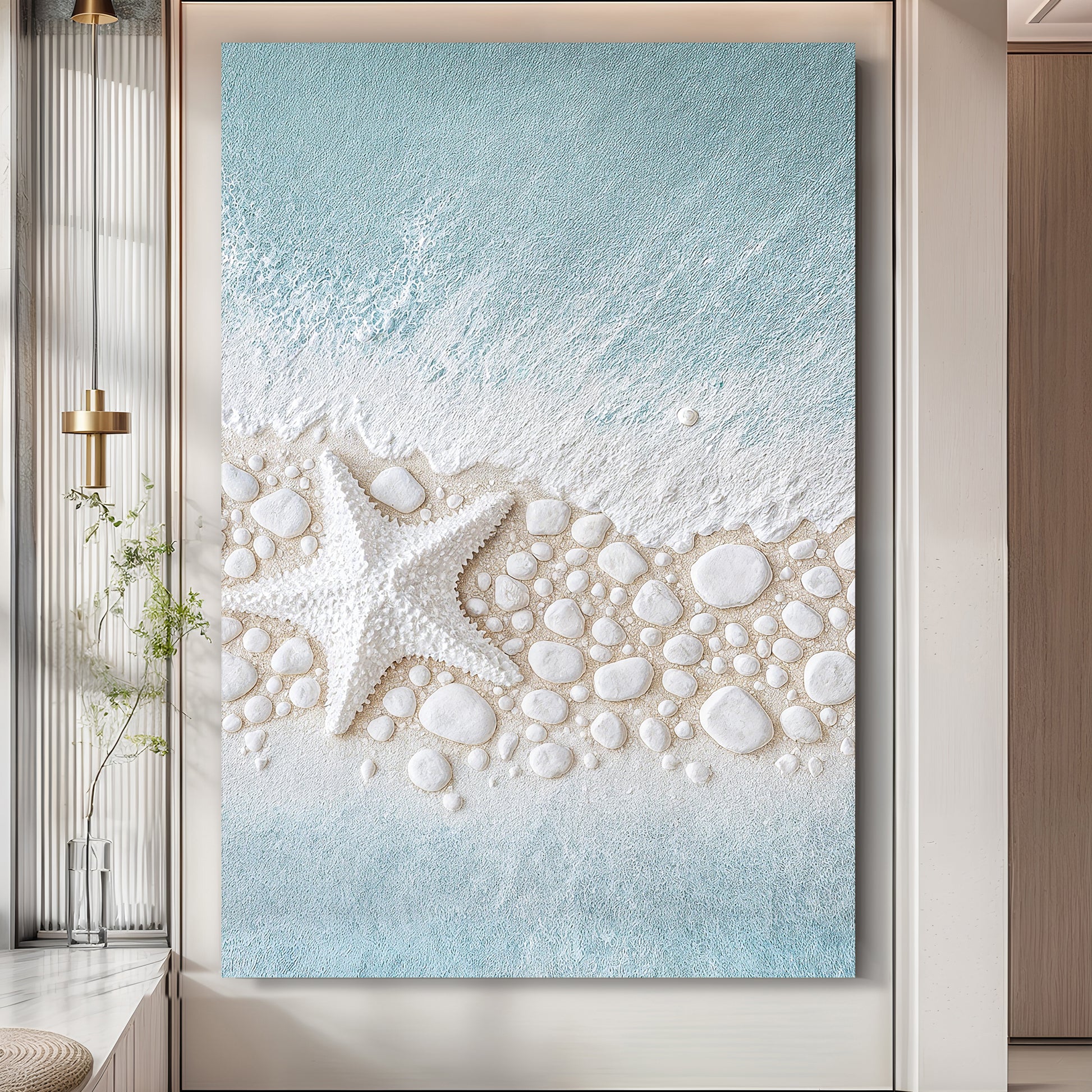 Starfish And Pebbles Wall Art
