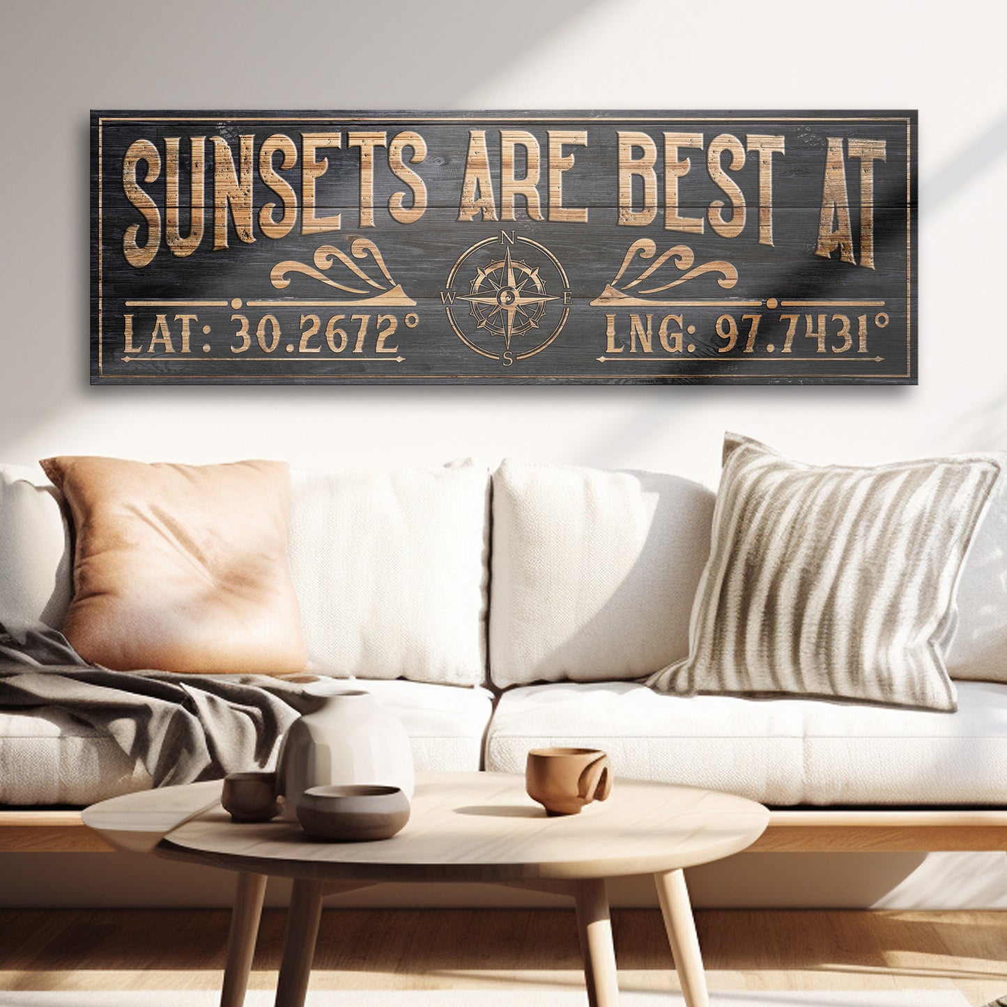 Sunsets Are Best At Coordinates Sign II