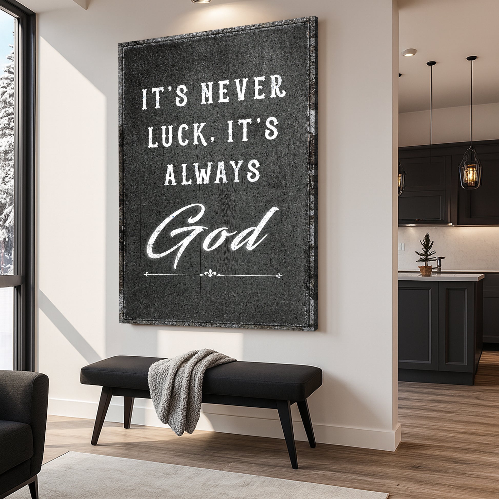 It's Never Luck, It's Always God Faith Wall Art II