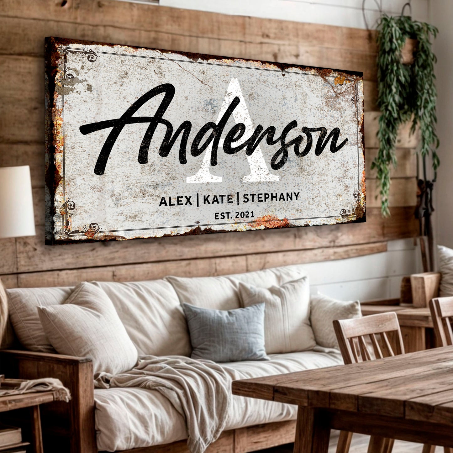 Family Sign Personalized Canvas II