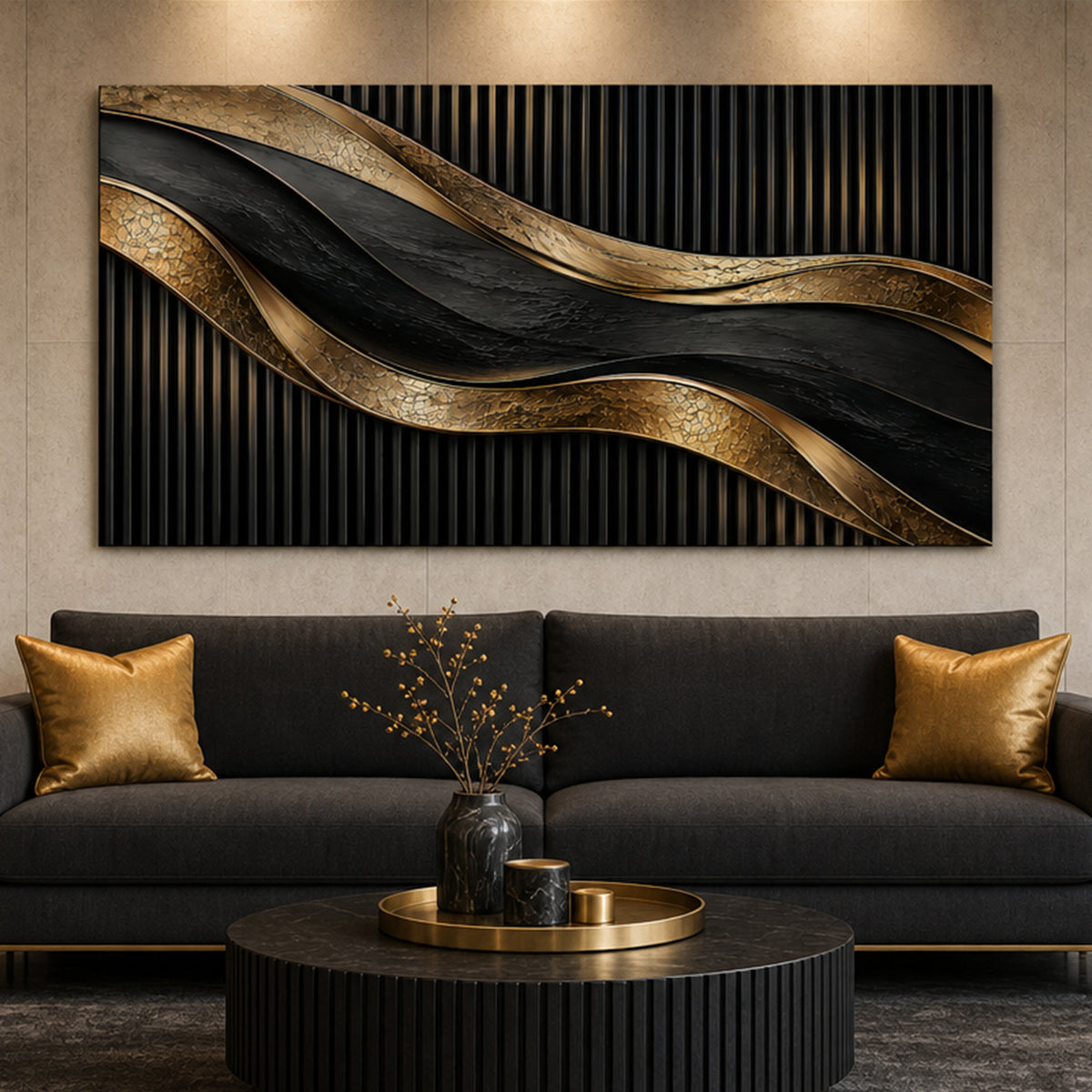 Luxury Obsidian Waves