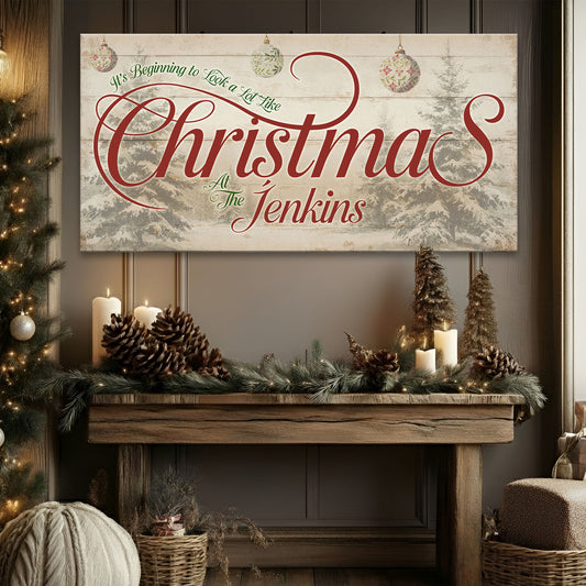 Personalized Farmhouse Christmas Wall Sign