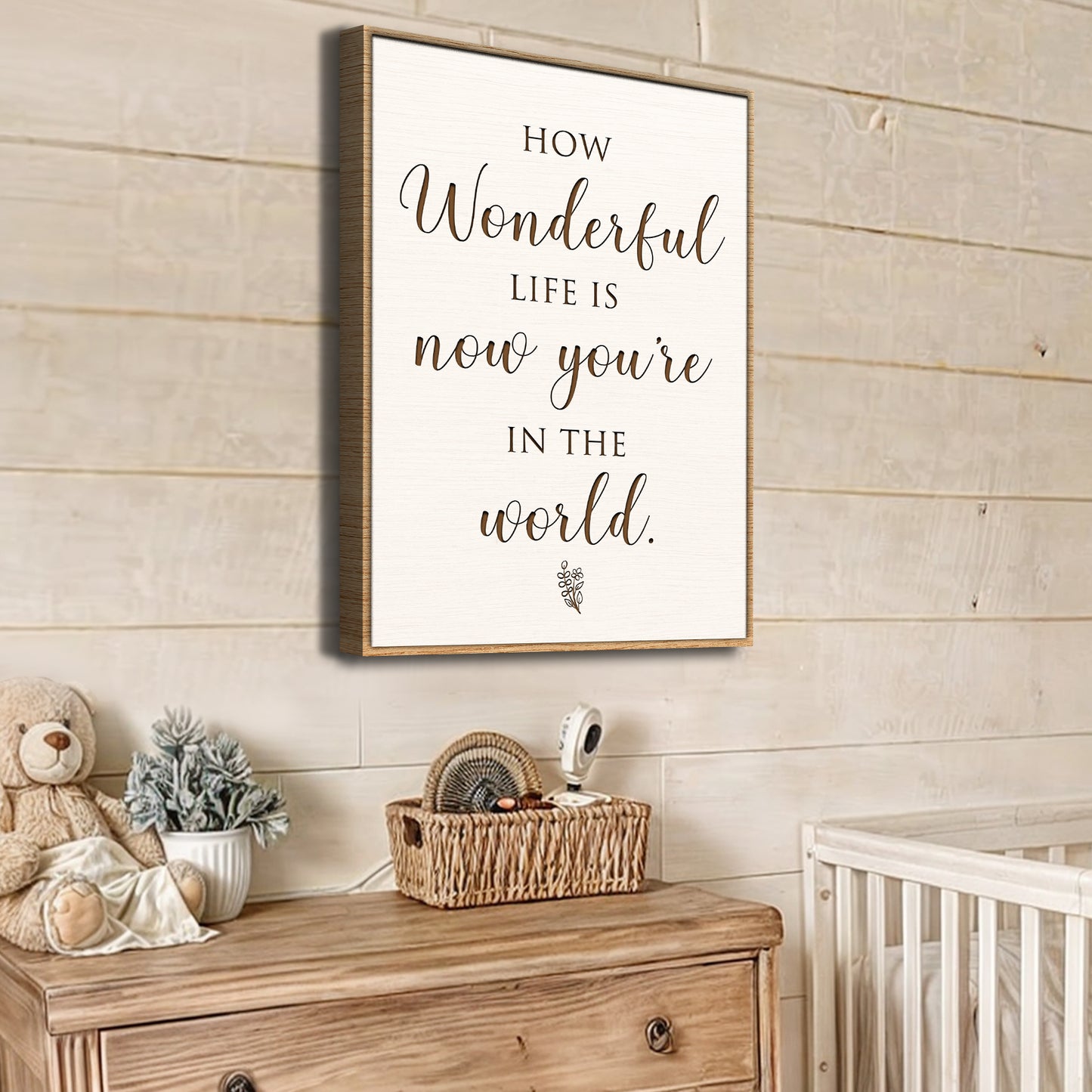 How Wonderful Life Is Nursery Sign II