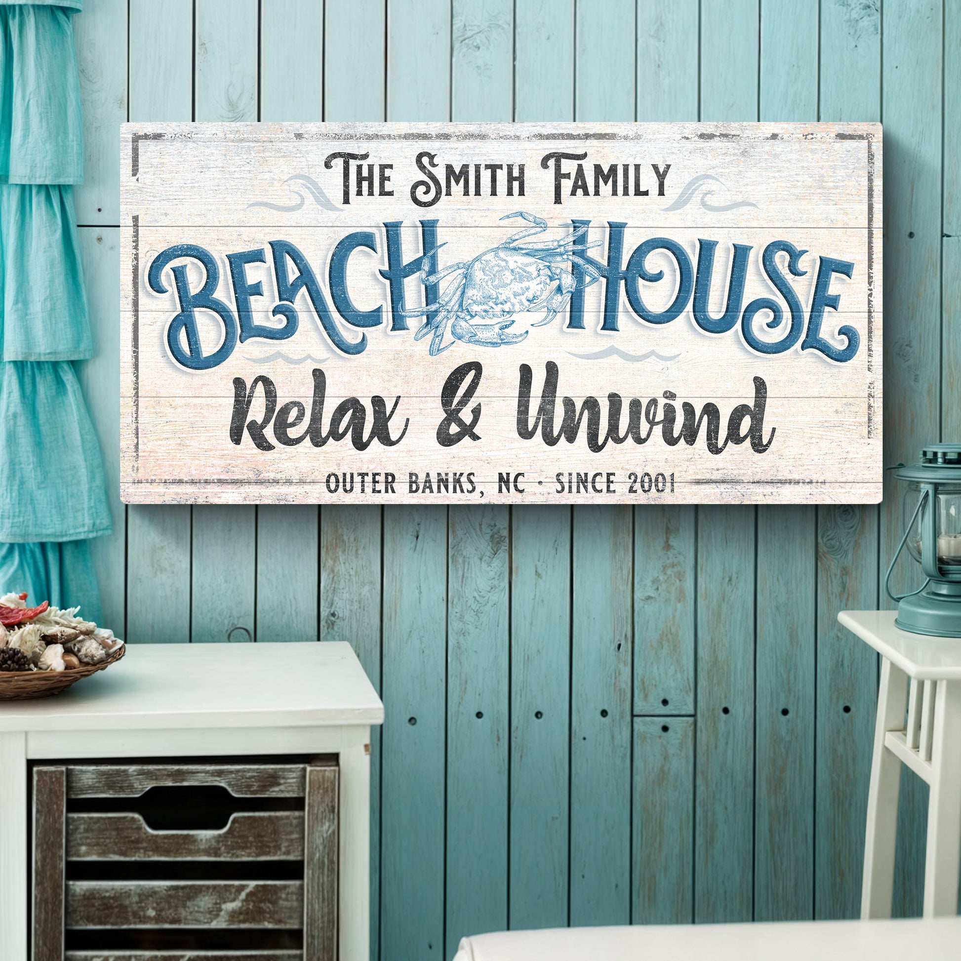 Beach House Sign IV  - Image by Tailored Canvases