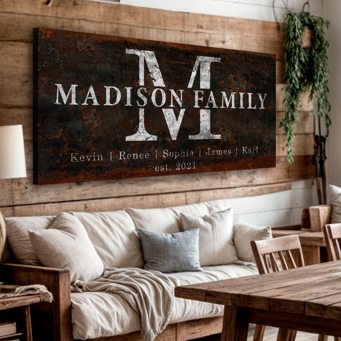 Family Sign Personalized Canvas