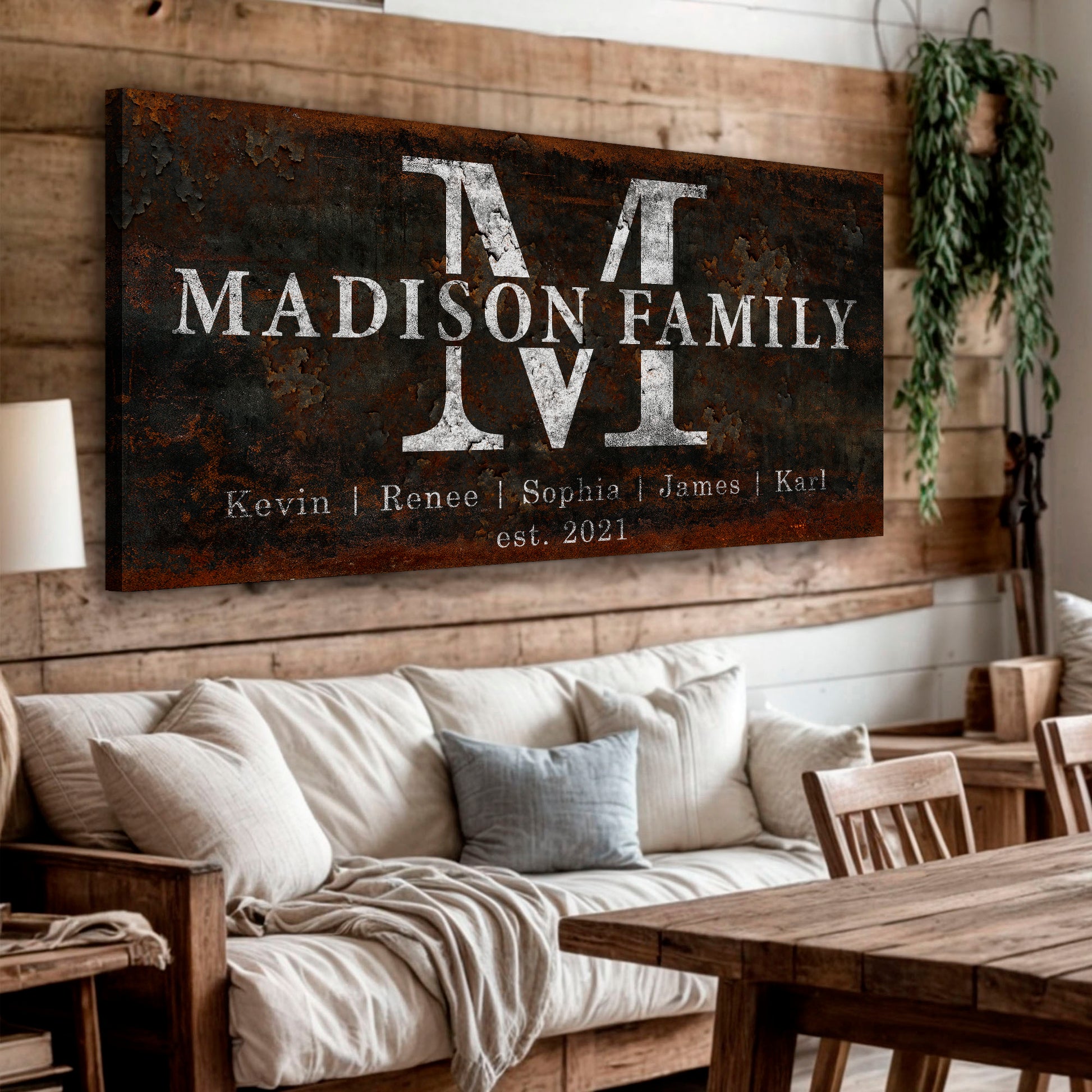 Family Sign Personalized Canvas
