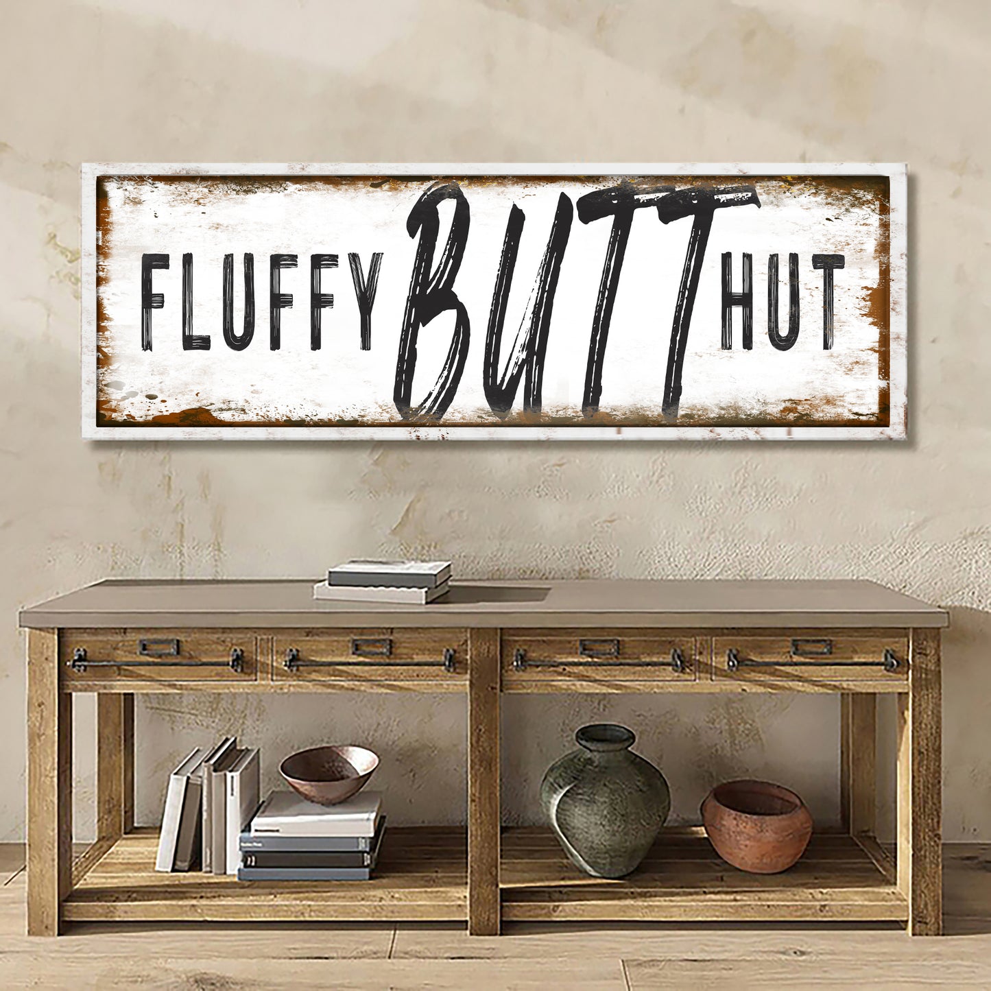 Fluffy Butt Hut Chicken Coop Sign