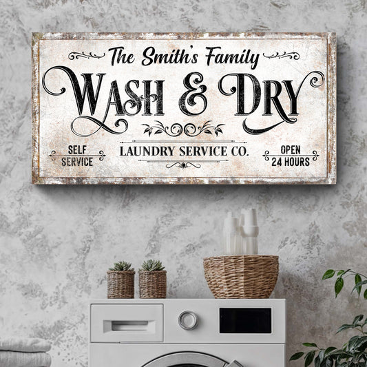 Personalized Laundry Service Sign II - Image by Tailored Canvases