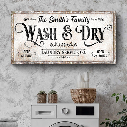 Personalized Laundry Service Sign II  - Image by Tailored Canvases