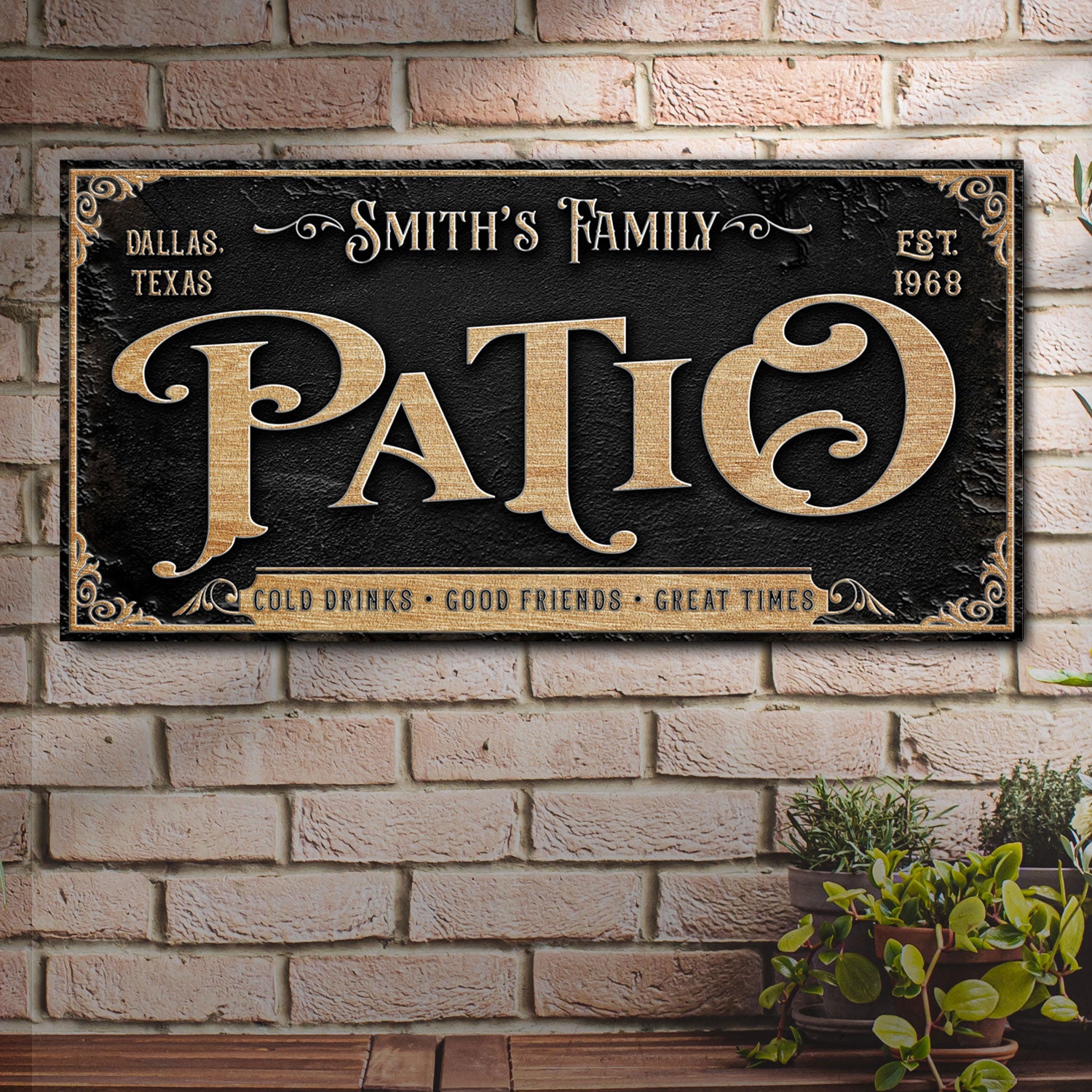 Personalized Patio Sign II Style 1 - Image by Tailored Canvases