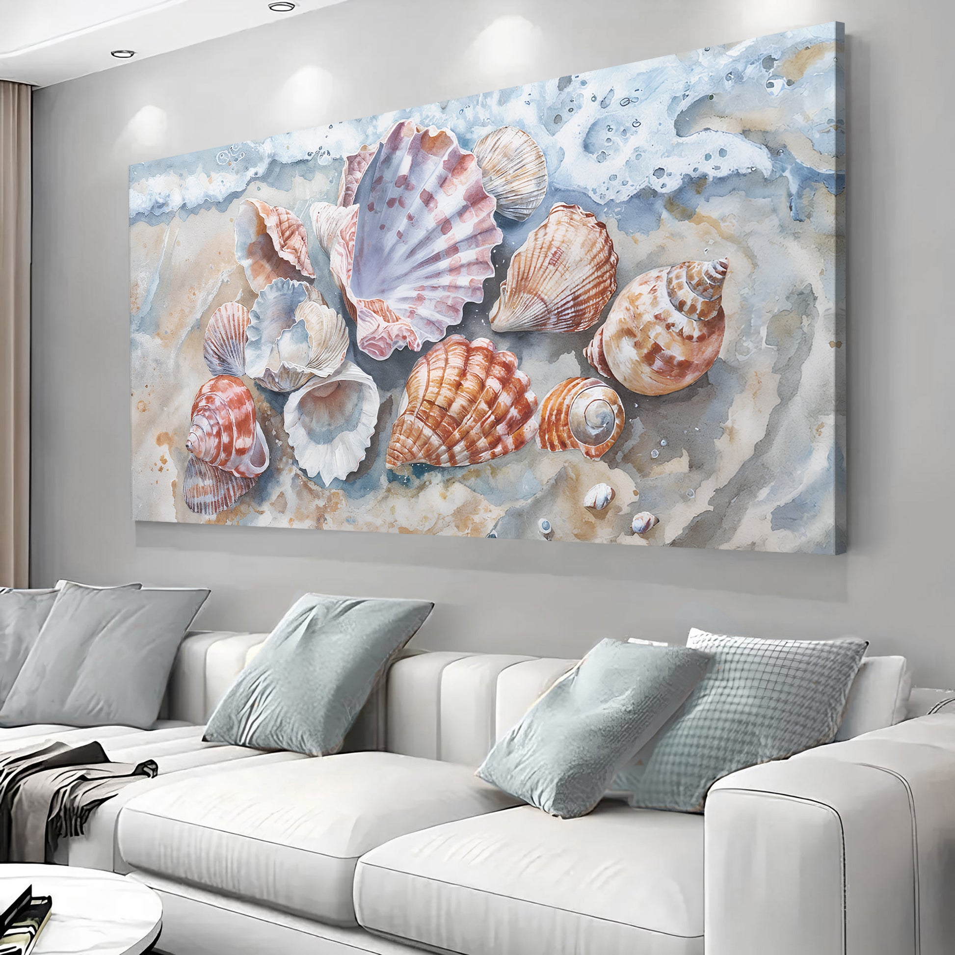 Sea Shells Modern Coastal Wall Art
