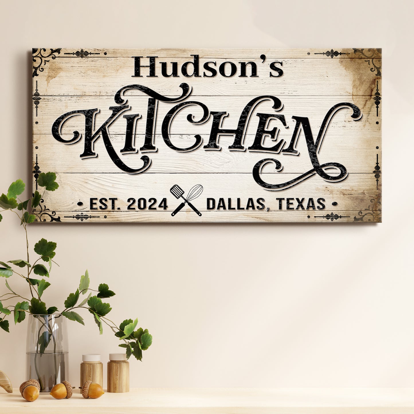 Kitchen Sign XI Style 1 - Image by Tailored Canvases