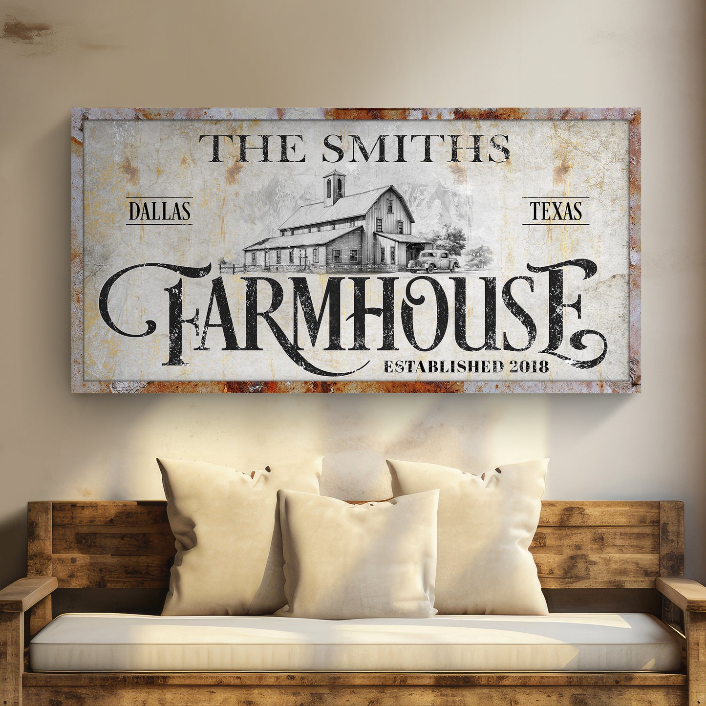 Rustic Vintage Farmhouse Sign