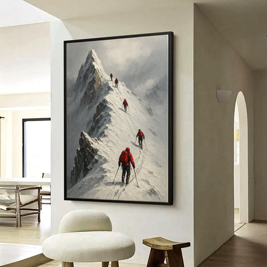 Snow Mountain Abstract Wall Art III