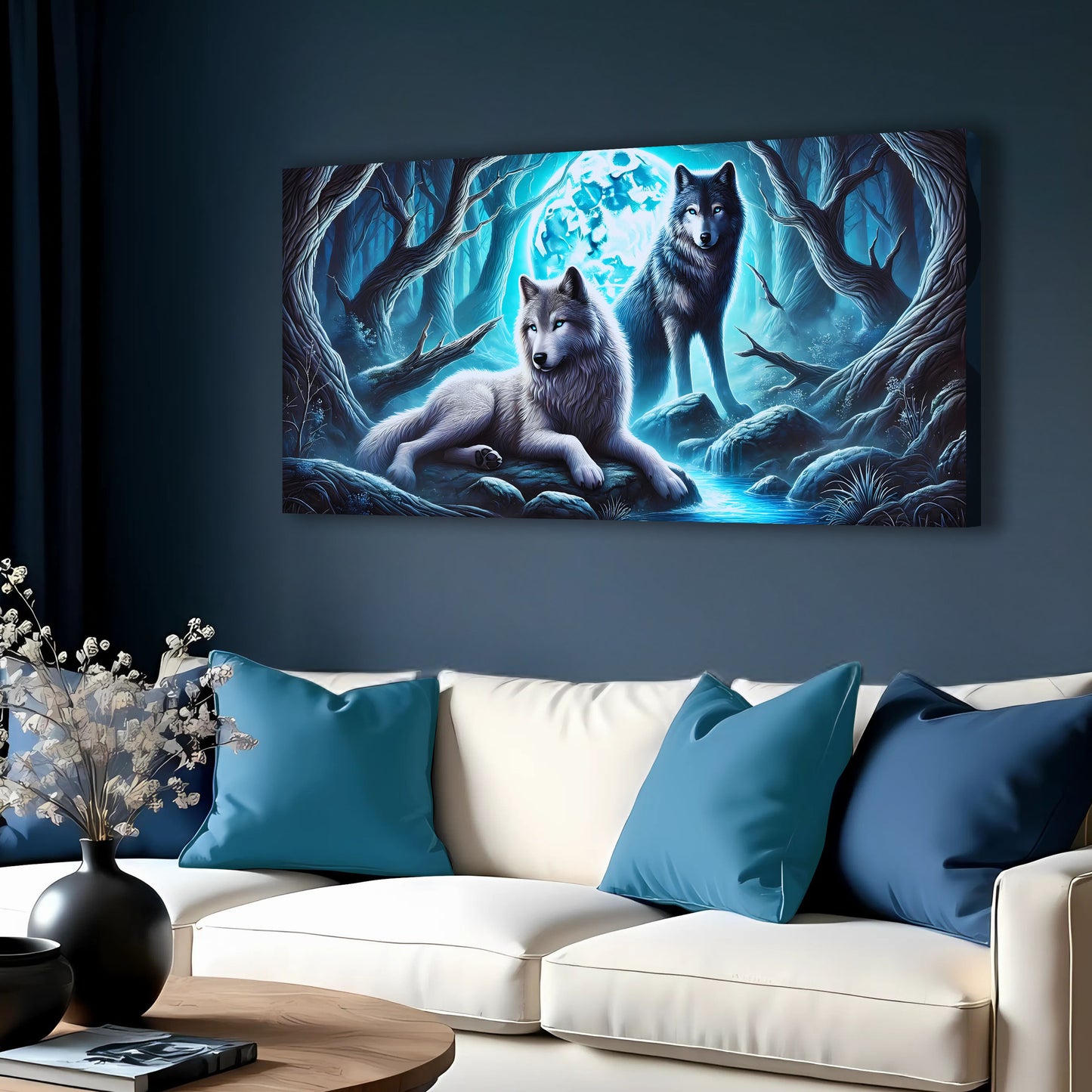 3D Wolves Wall Art