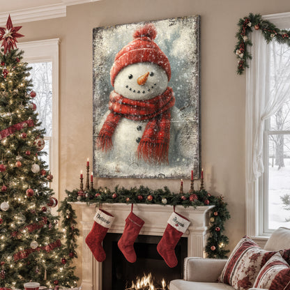 Vintage Snowman Christmas Wall Art V