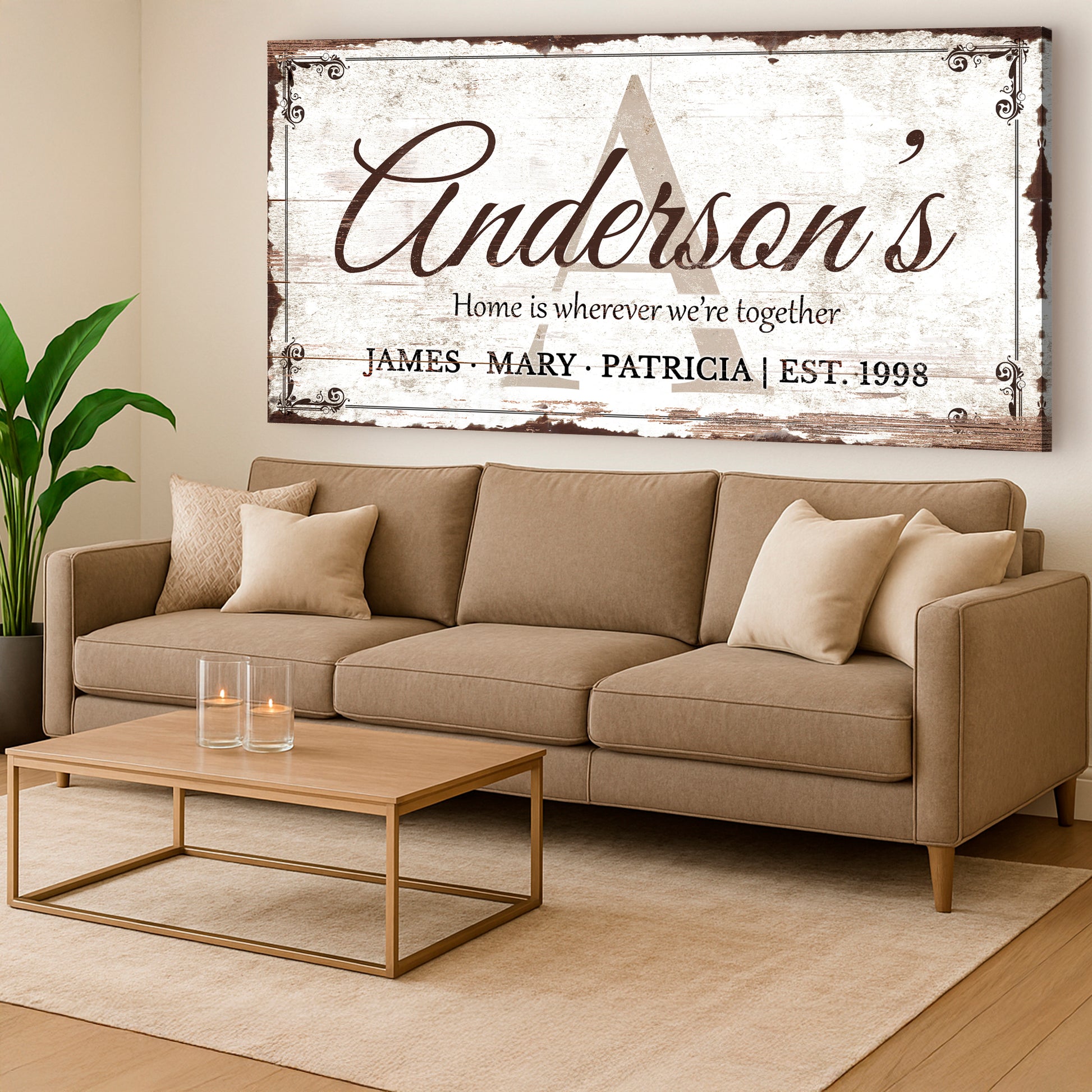 Family Sign Personalized Canvas III