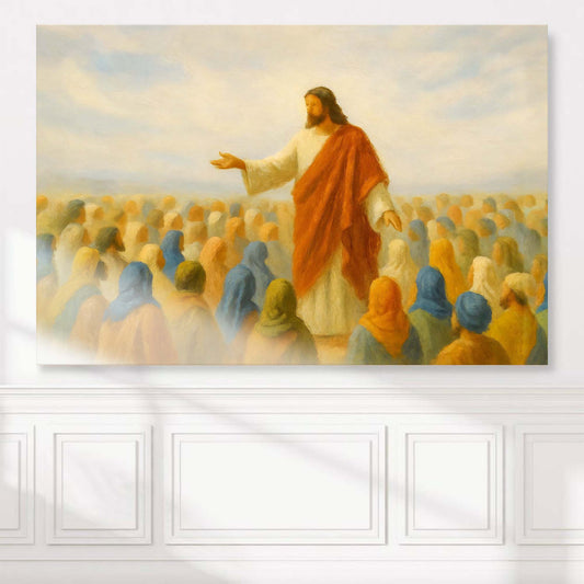 Jesus Speaking To Crowd Faith Wall Art II