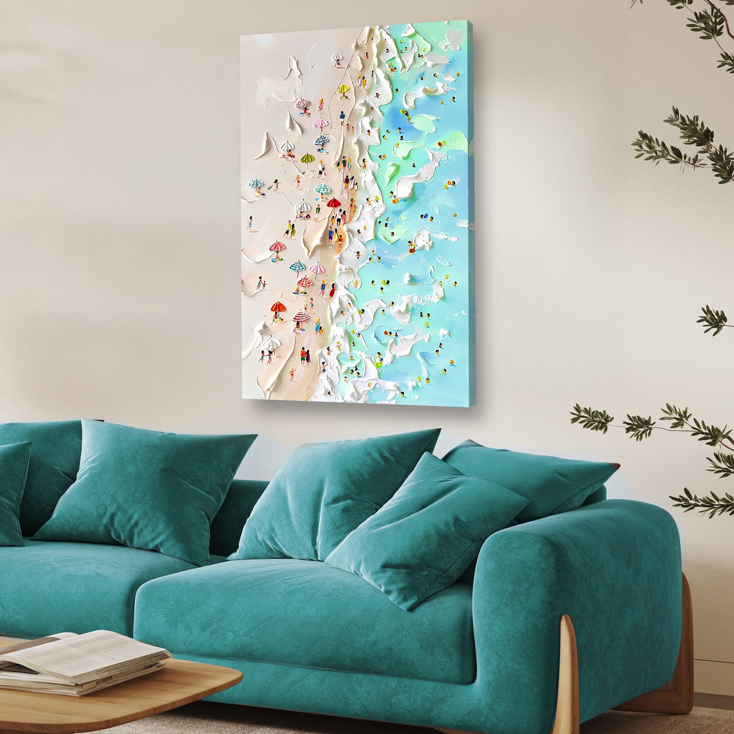 Beachfront Painting Coastal Wall Art