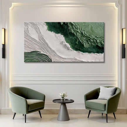 Green Rivers Abstract Wall Art II