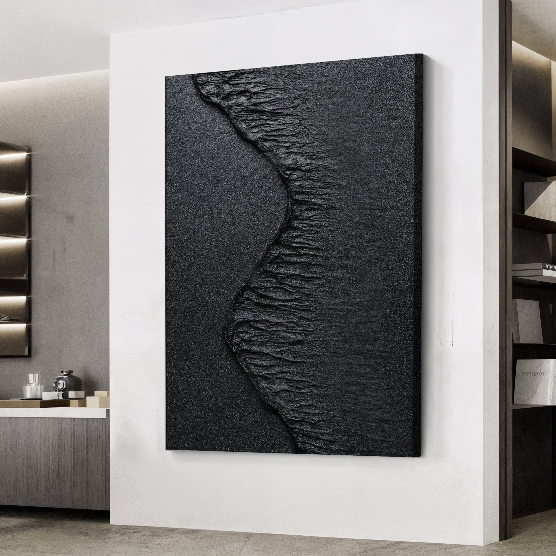 Onyx Beach Abstract Wall Art