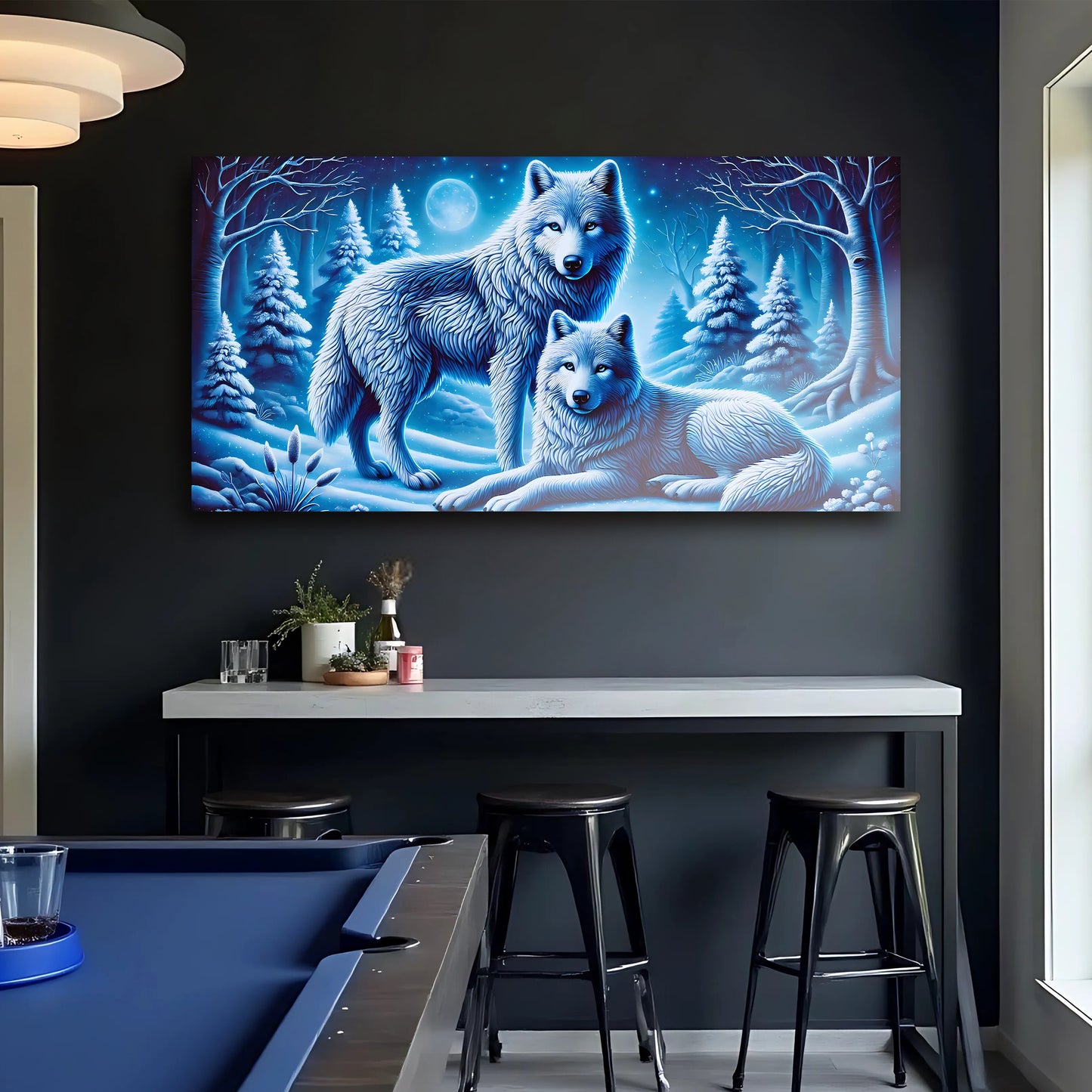 3D Wolves Wall Art II