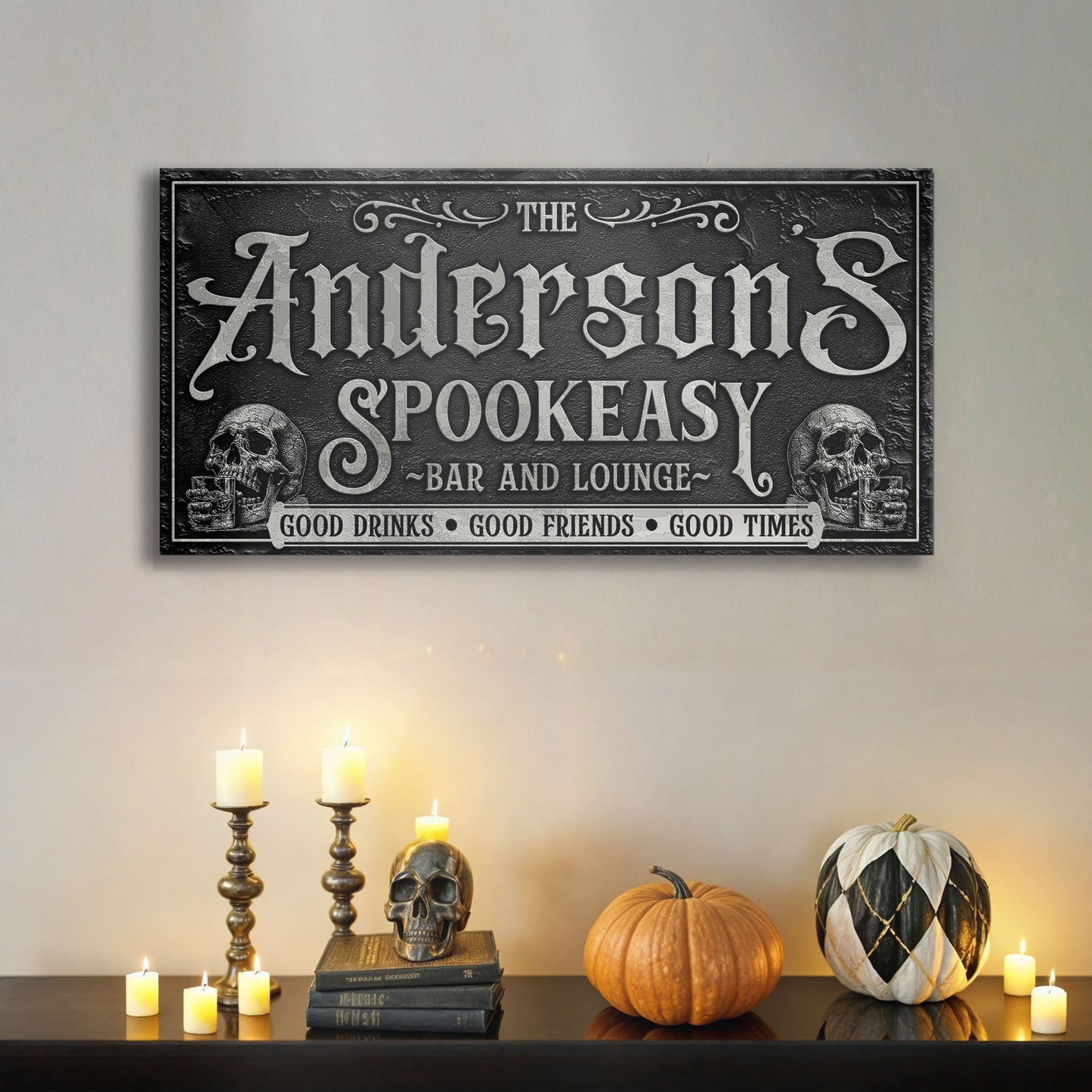 Personalized Spookeasy Bar Sign II Style 1 - Image by Tailored Canvases