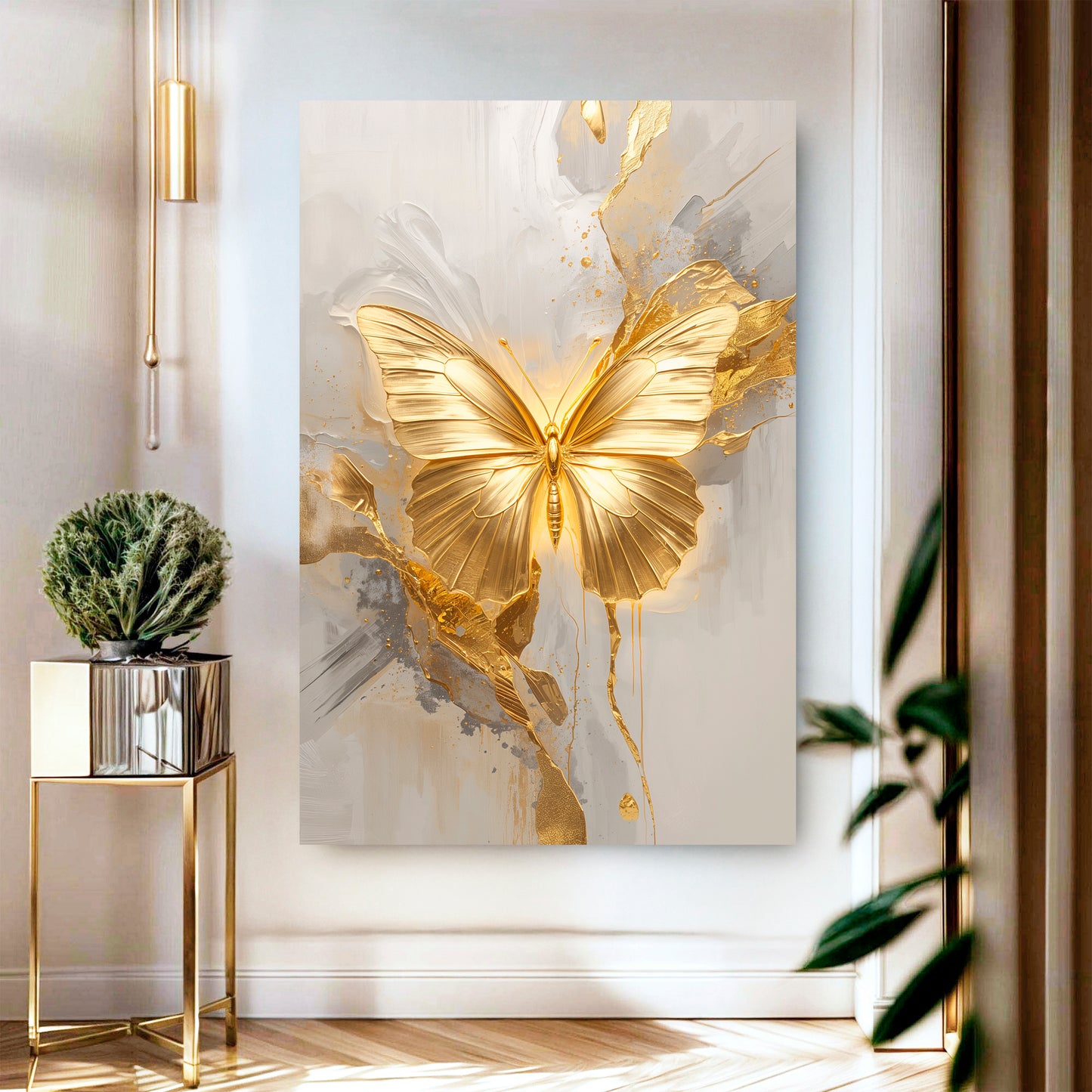 Golden Butterfly Wall Art