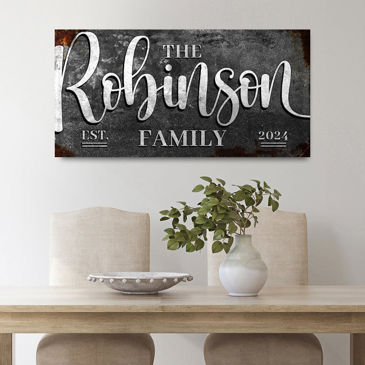 Personalized Family Sign Style 1 - Image by Tailored Canvases