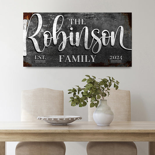 Personalized Family Sign  - Image by Tailored Canvases