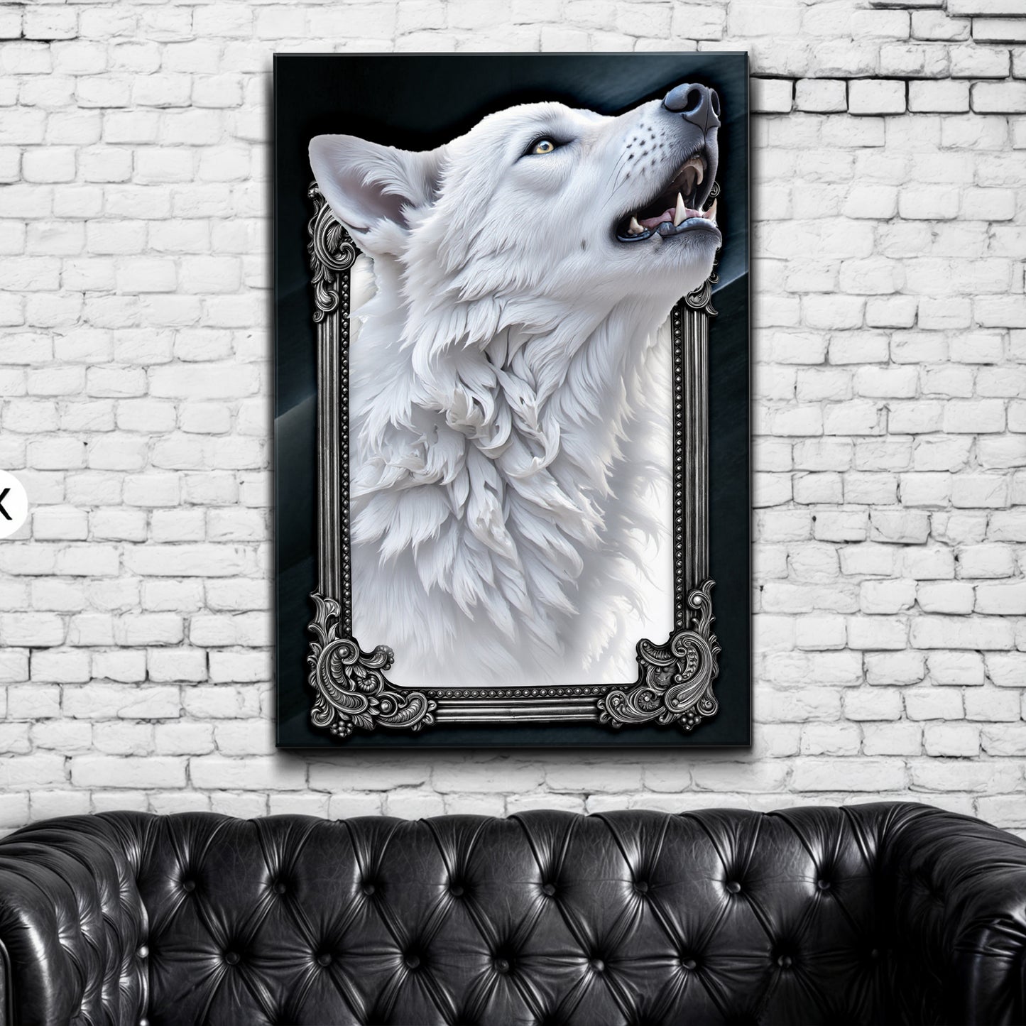 3D Wolf Wall Art III