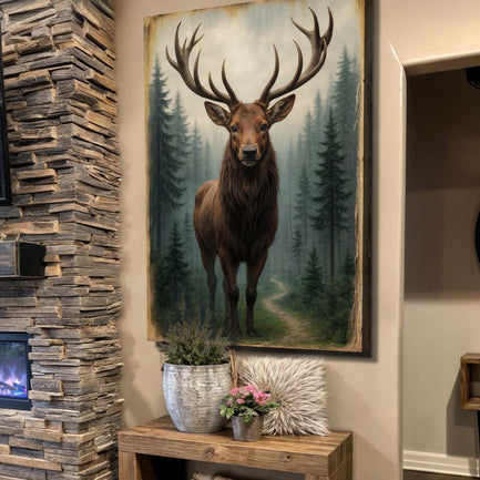 Majestic Morning Light Stag Wall Art