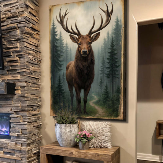 Majestic Morning Light Stag Wall Art