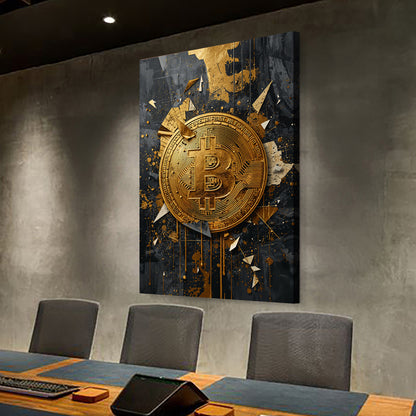 Gold Rush Bitcoin Wall Sign